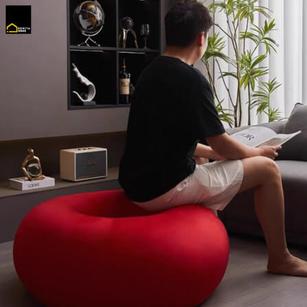 เก้าอี้สตูล RENITA HOME รุ่น DONUT STOOL สีแดง_2